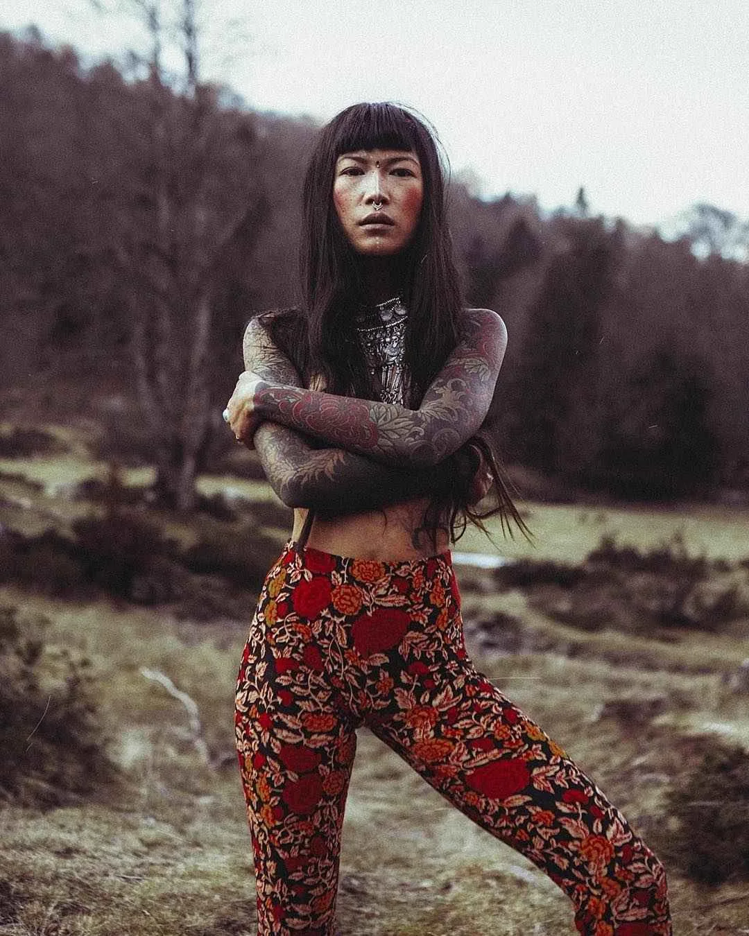 Tattoo model Anh Wisle, alternative photo model, tattooed girl | France