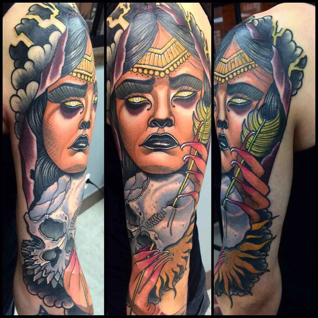 Tattoo artist Bartosz Panas authors style color neo traditional tattoo | Warsaw, Poland 