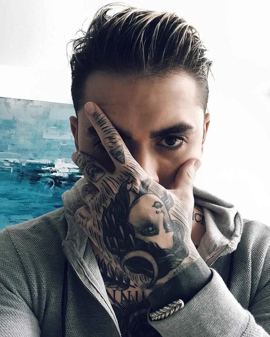 Tattooed model Jose Prager, male alternative photo model, tattooed guy | USA
