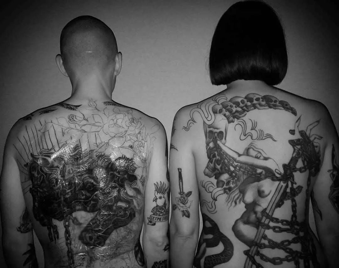 Tattoo artist Talley Matthew, authors black&grey scale tattoo, blackwork | USA