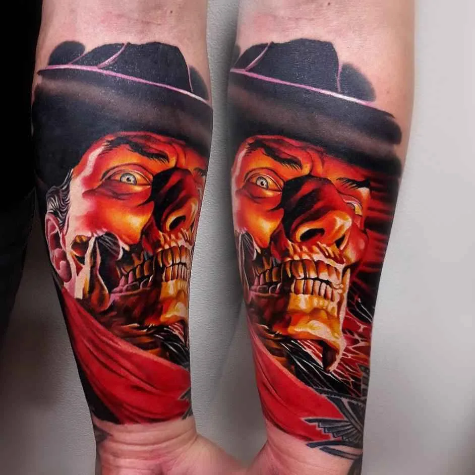 Tattoo artista Dima Gorbunov, ritratto realistico in colore e nero e grigio | Russia