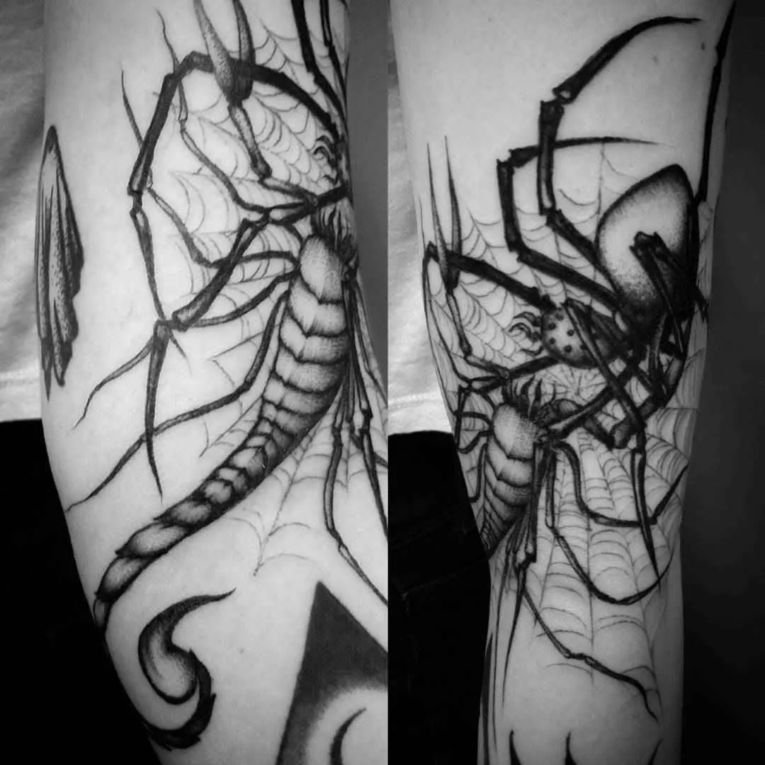 Tattoo artist Talley Matthew, authors black&grey scale tattoo, blackwork | USA