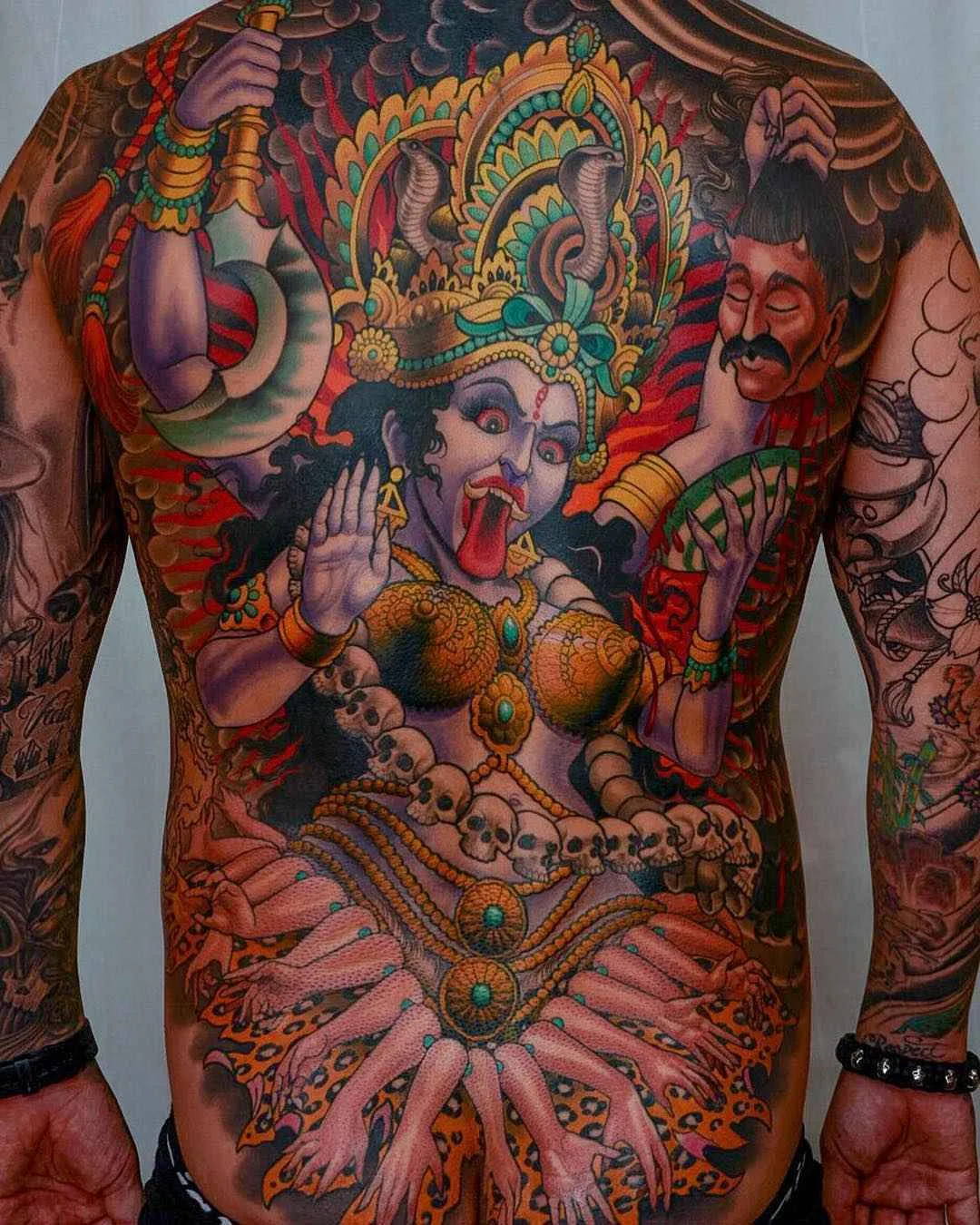 Tattoo artist Peter Lagergren, color aythors style tattoo, new school, neo traditional, oriental, japanese | Sweden