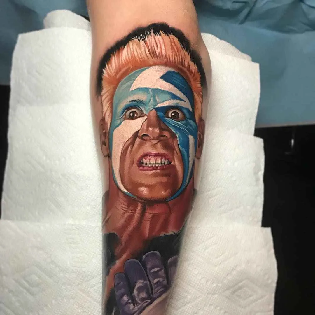 Tattoo artist Paul Marino , authors style color portrait realistic tattoo | USA