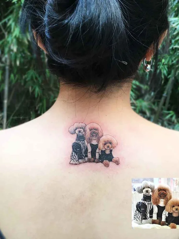 female color realism Tatuaggio su back of neck #19627 | Tatuatore Yammy