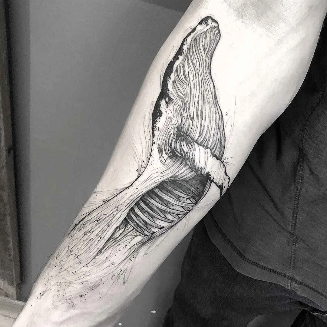 Tatuador(a) Sandra Cunha authors style blackwork tattoo, linework, surrealism | Brasil