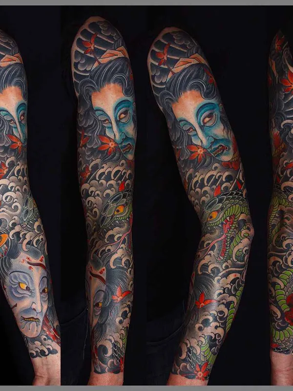 color japanese Tatuagem em full sleeve #19863 | Tatuador Mike Rubendall