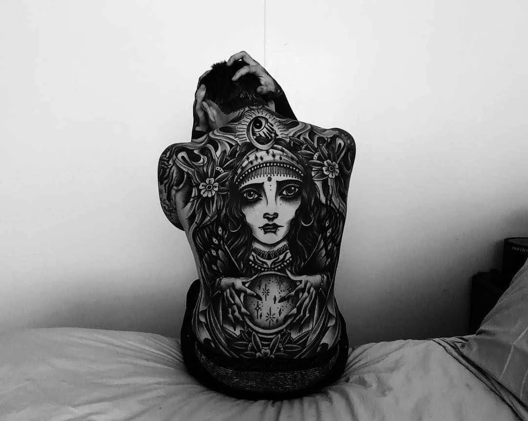 Tattooed model Jose Prager, male alternative photo model, tattooed guy | USA