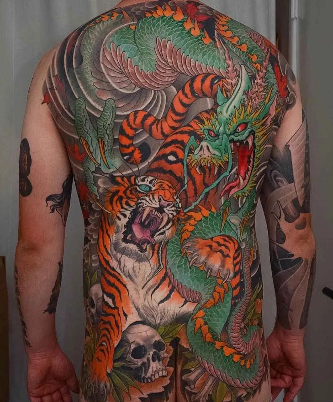 Tattoo artist Peter Lagergren, color aythors style tattoo, new school, neo traditional, oriental, japanese | Sweden