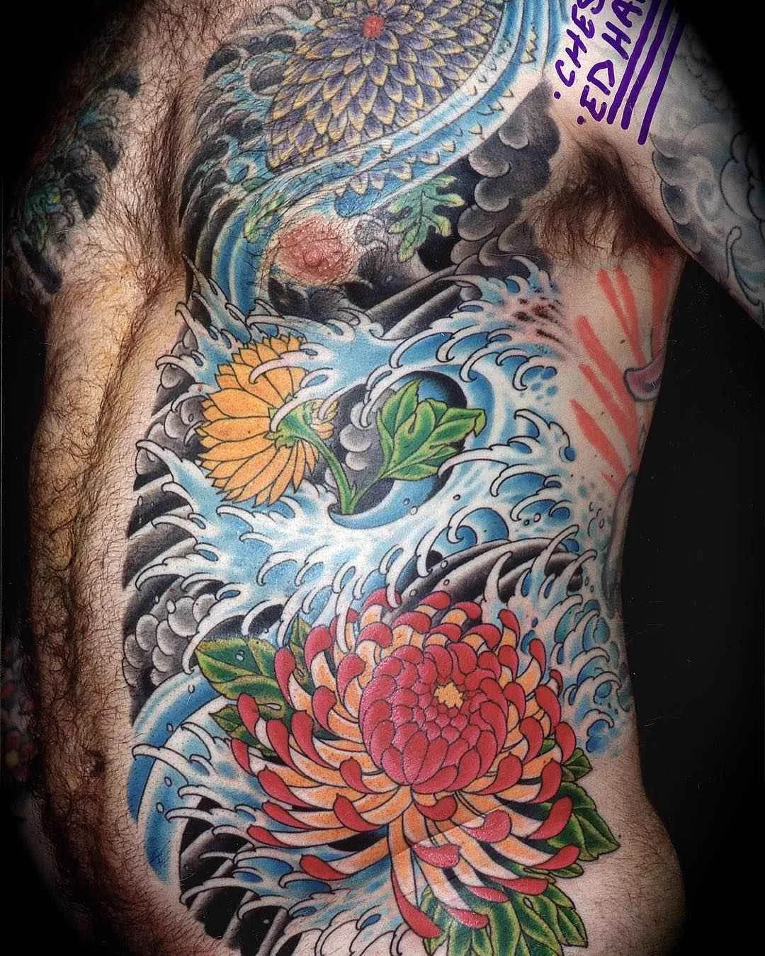 Tatuagem artista Mike Rubendall, cor, preto&cinza tatuagem oriental japonesa | USA