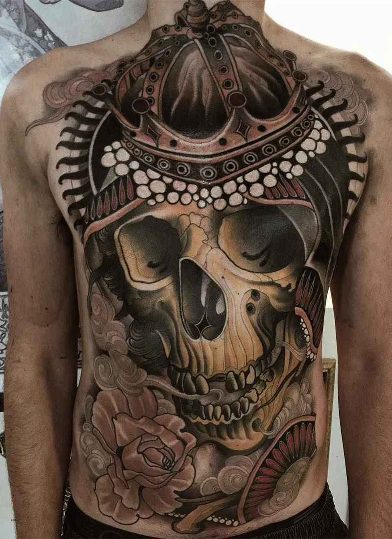 Tatuagem neo tradicional por Jacob J Gardner