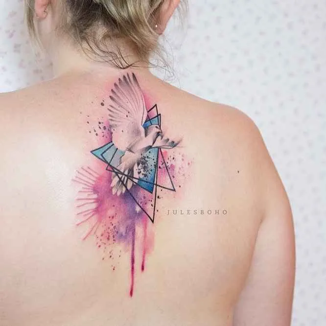 Tattoo artista Jules Boho colore watercolor autori stile tattoo astratto | Austria