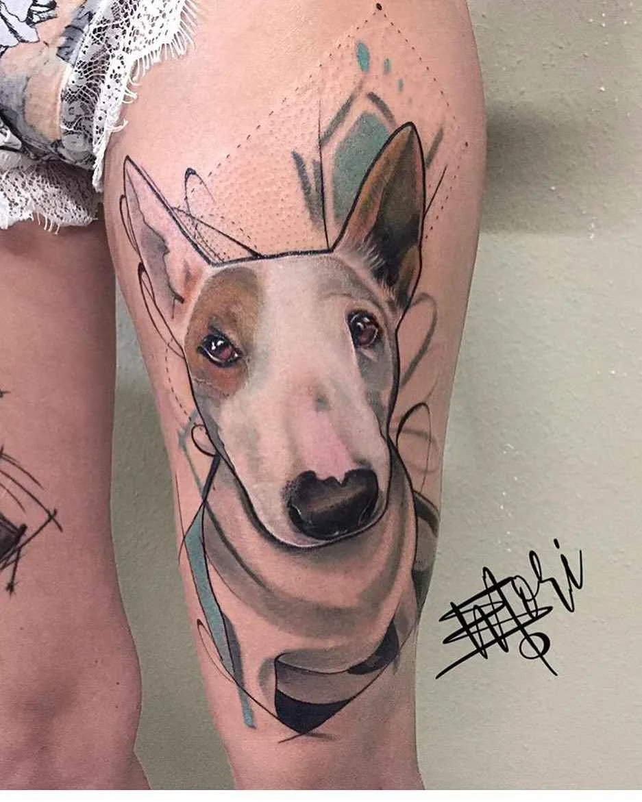Tatuagem do artista Mo Mori estilo esboço de tatuagem aquarela | Alemanha, Berlim