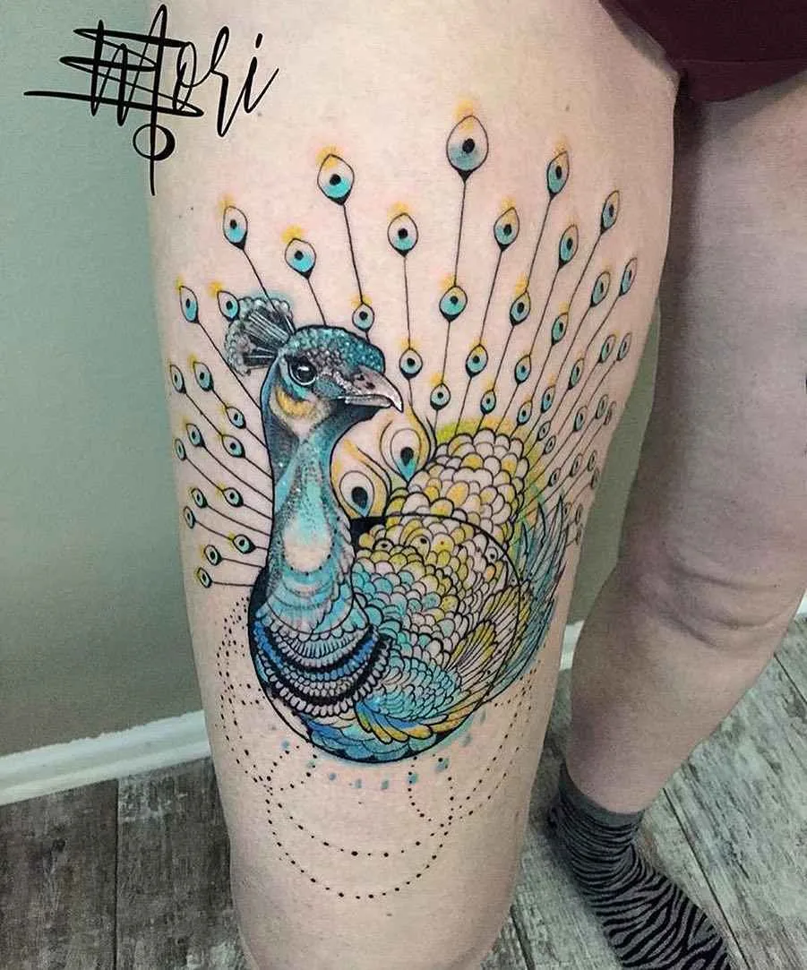 Tatuagem do artista Mo Mori estilo esboço de tatuagem aquarela | Alemanha, Berlim