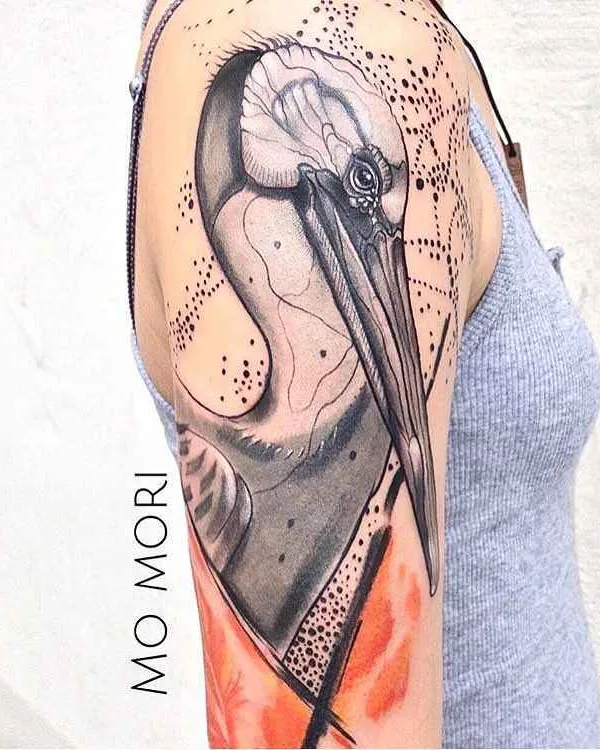 female black and grey black and grey Tatuagem em upper arm #19347 | Tatuador Mo Mori