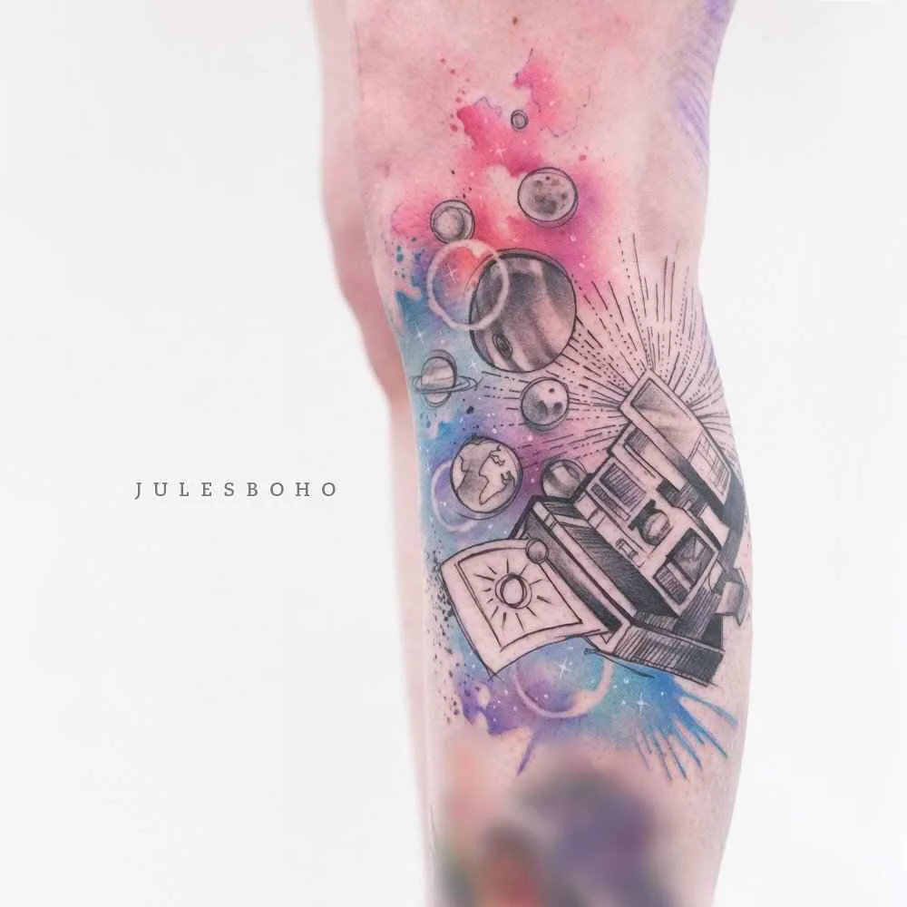 Tattoo artist Jules Boho, lightness romantic watercolor tattoo