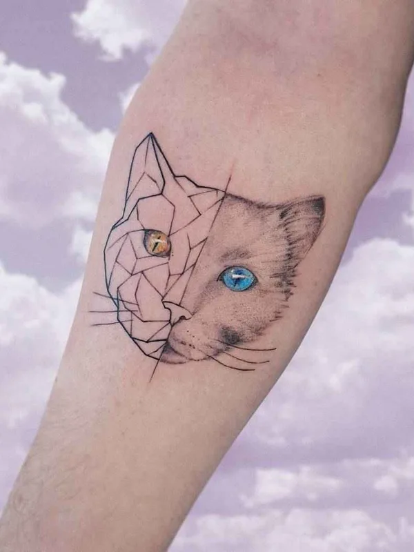 color geometric tattoo auf forearm #19269 | Tätowierer Ника Столяровская