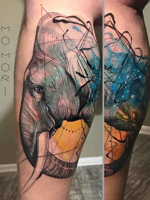 color illustrative Tatuagem em thigh #19350 | Tatuador Mo Mori