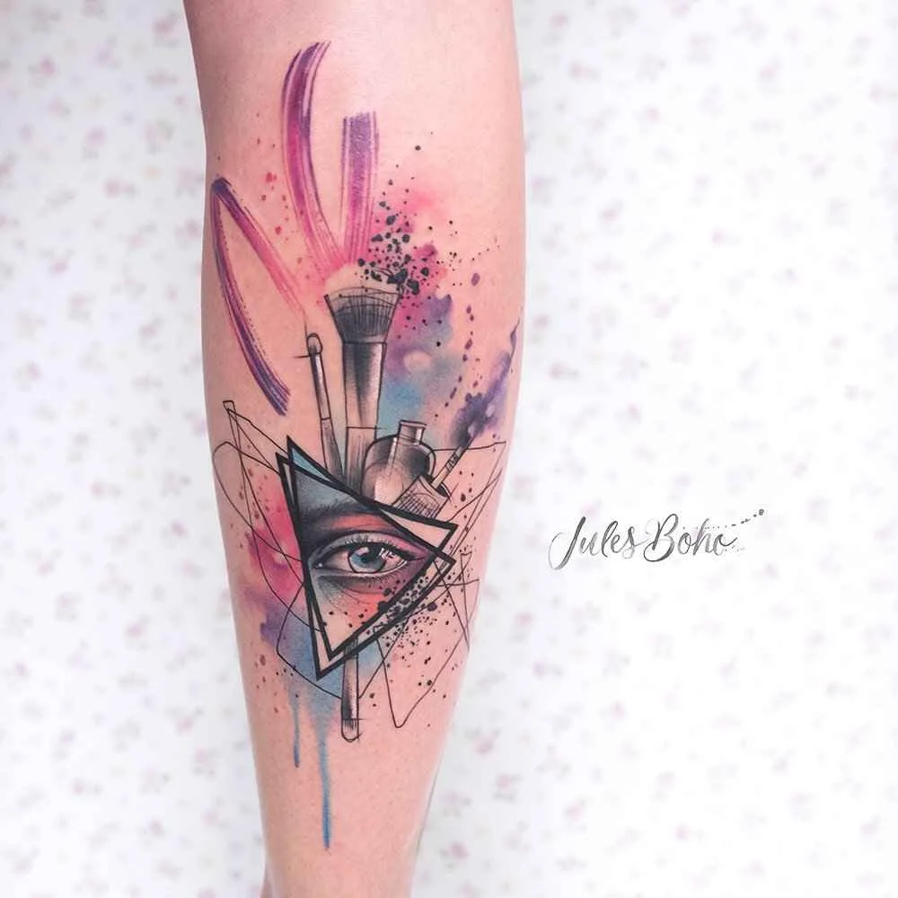Tattoo artista Jules Boho colore watercolor autori stile tattoo astratto | Austria