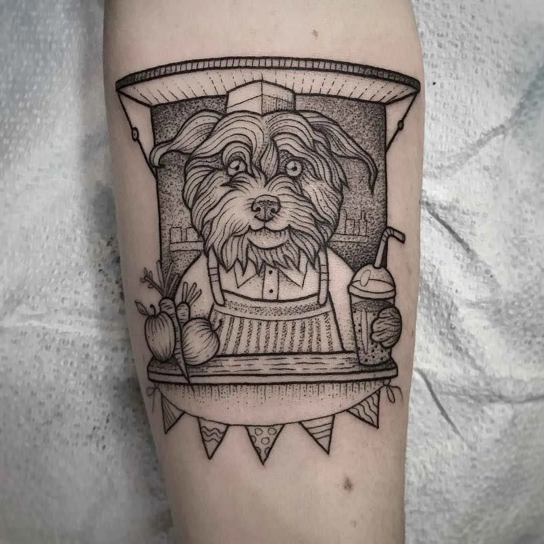 Artista de tatuagem Susanne Suflanda Konig tatuagem ilustrativa gráfica de animais preto e cinza | Alemanha, Reino Unido