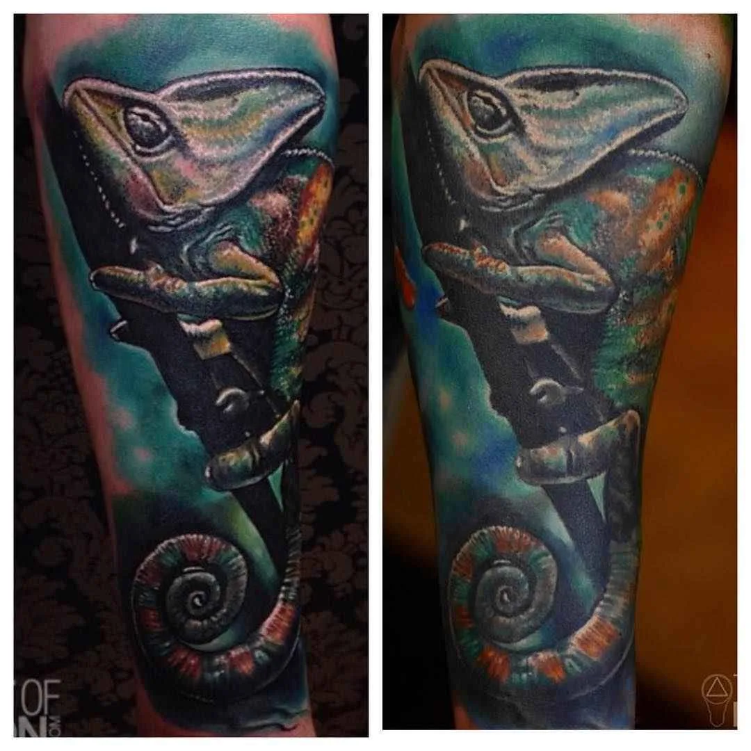 Artista de tatuagem Londres Reese, tatuagem de retrato em cores realista | EUA