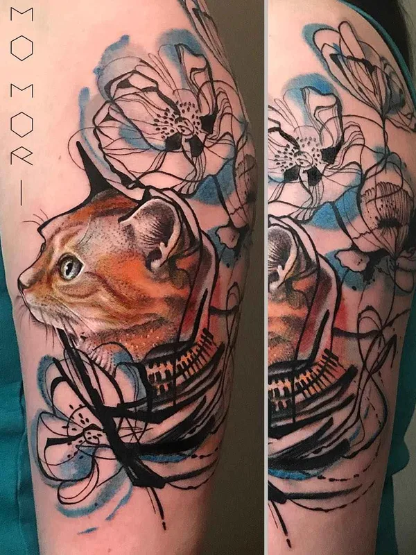 female color watercolor Tatuagem em upper arm #19348 | Tatuador Mo Mori