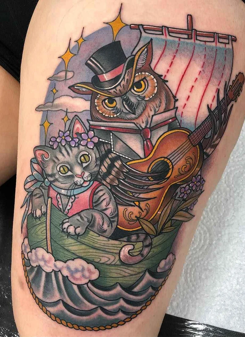 Neo traditional tattoo by Sadee Glover