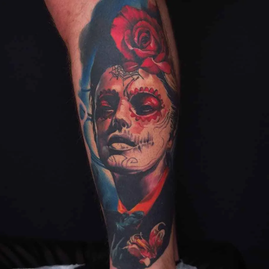 Tattoo artista Dima Gorbunov, ritratto realistico in colore e nero e grigio | Russia