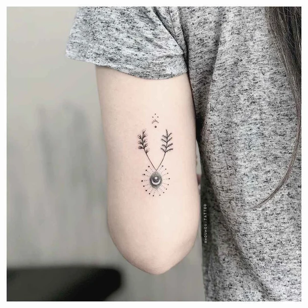 Fineline Botanic, Mandala tattoo on Inner arm