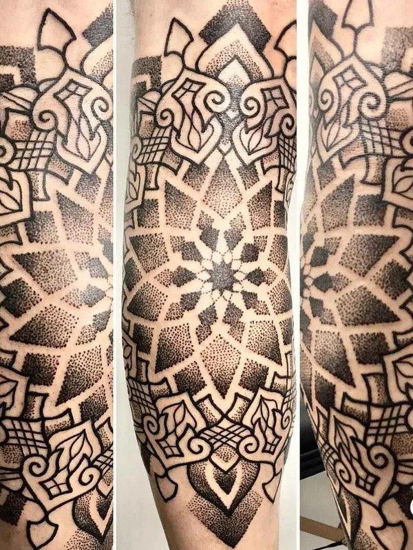 black mandala 纹身 在 forearm #19320 | 纹身师 Billy Heil