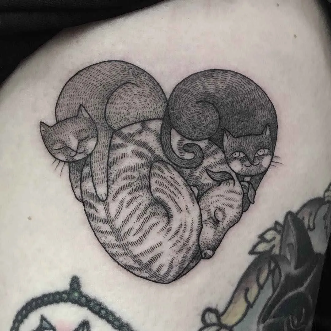 Artista de tatuagem Susanne Suflanda Konig tatuagem ilustrativa gráfica de animais preto e cinza | Alemanha, Reino Unido