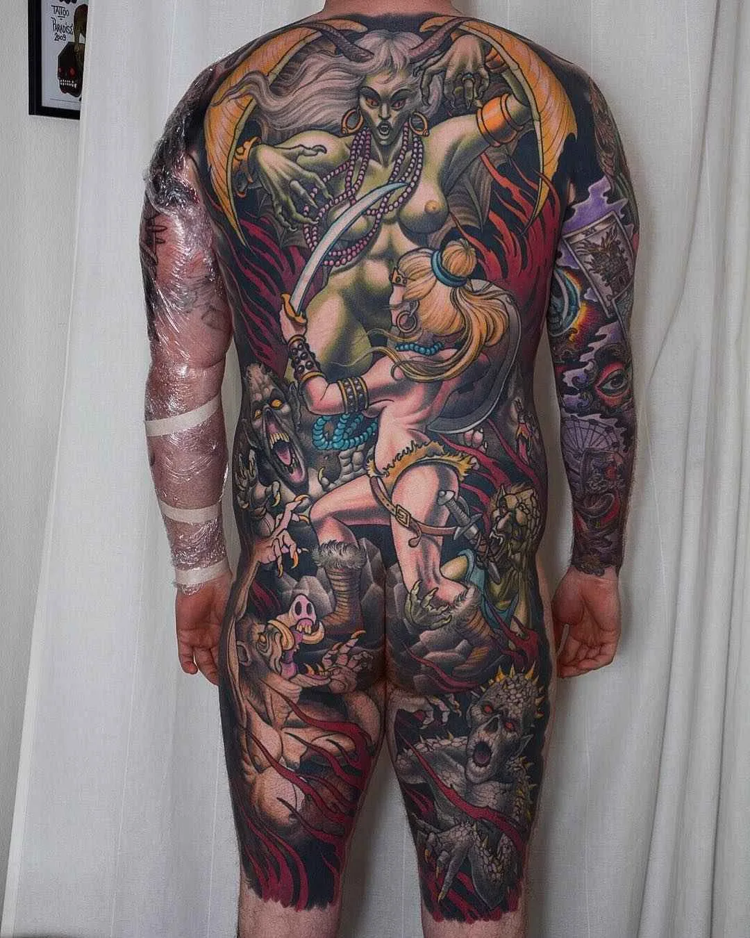 Tattoo artist Peter Lagergren, color aythors style tattoo, new school, neo traditional, oriental, japanese | Sweden