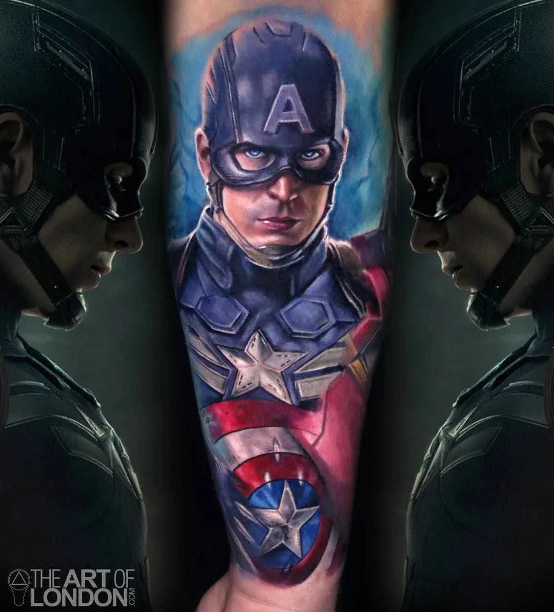 Artista de tatuagem Londres Reese, tatuagem de retrato em cores realista | EUA