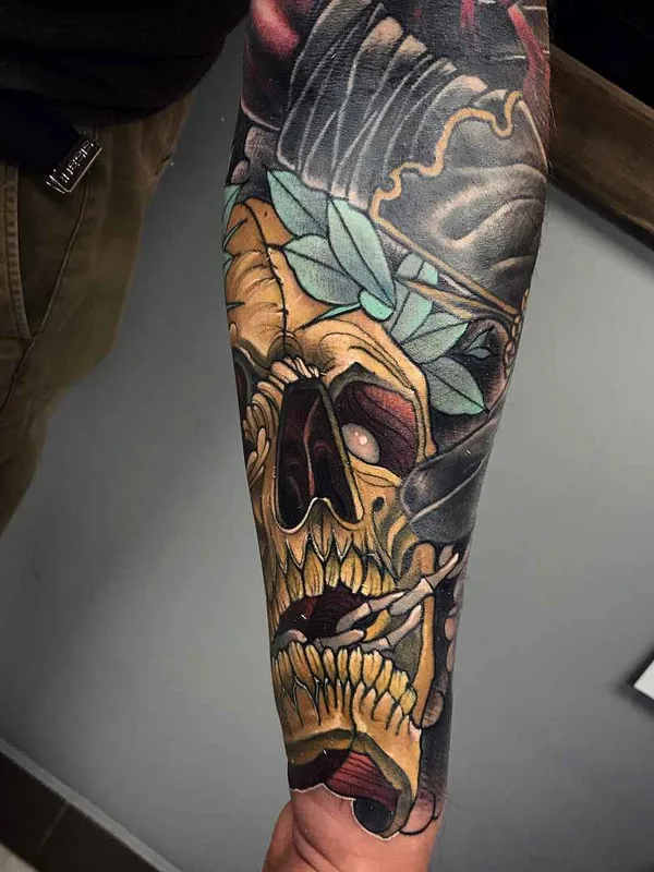 color neo traditional 타투 부위 forearm #19082 | 타투이스트 Bartosz Panas
