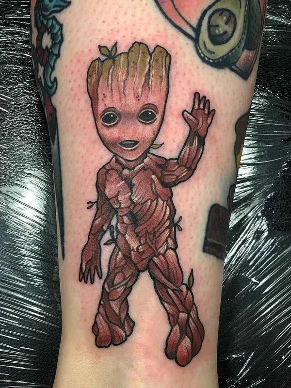 color cartoon Tatuaggio su calf #19817 | Tatuatore Sadee Glover