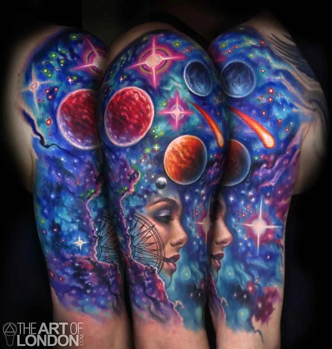 Artista de tatuagem Londres Reese, tatuagem de retrato em cores realista | EUA