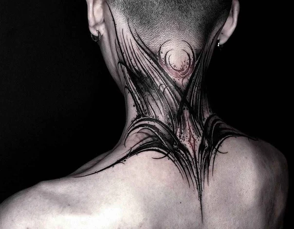 Abstract Abstract tattoo on Back of neck