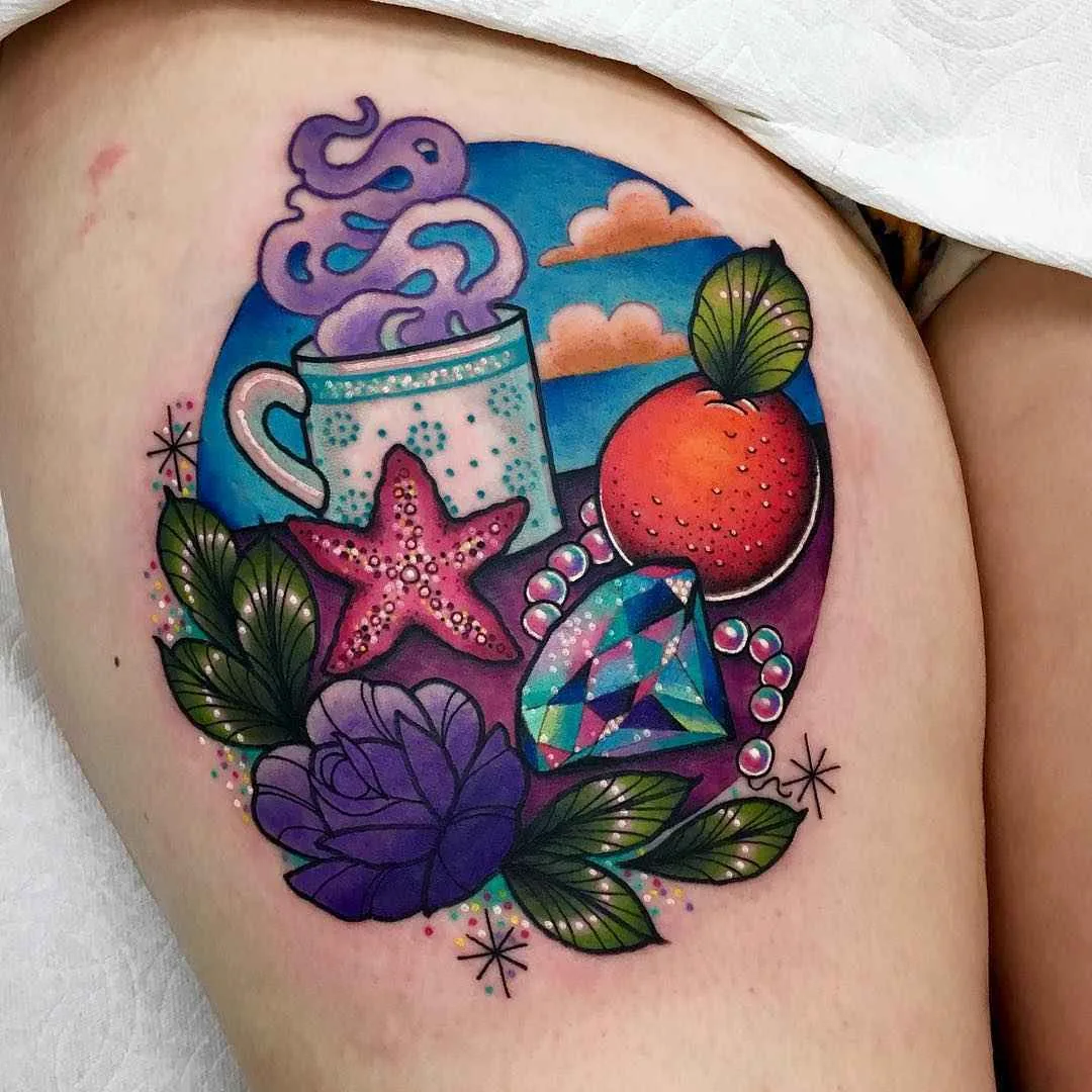 Tatuador Roberto Euán, autores color new school tattoo | USA