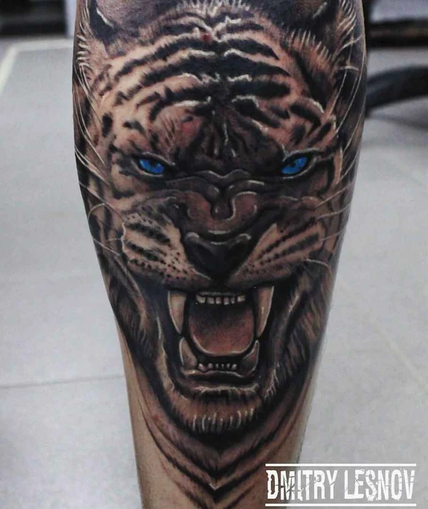 Реализм Tiger tattoo на Икра