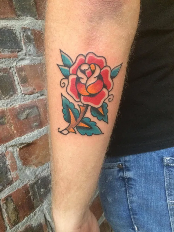 color traditional 纹身 在 forearm #29974 | 纹身师 Philip Botha