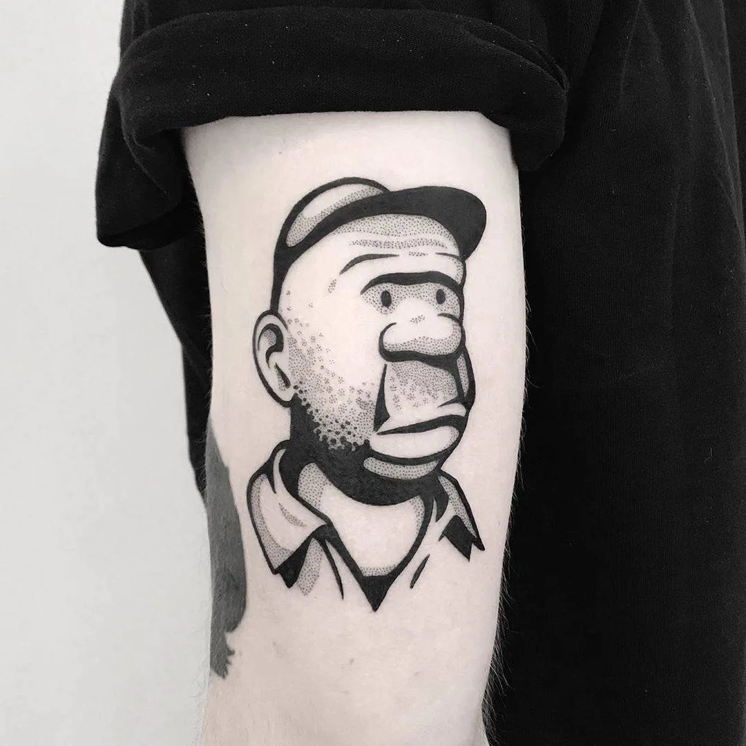 Artista de tatuagem Pulled Poltergeist, estilo black graphic tattoo | Malmo, Suécia