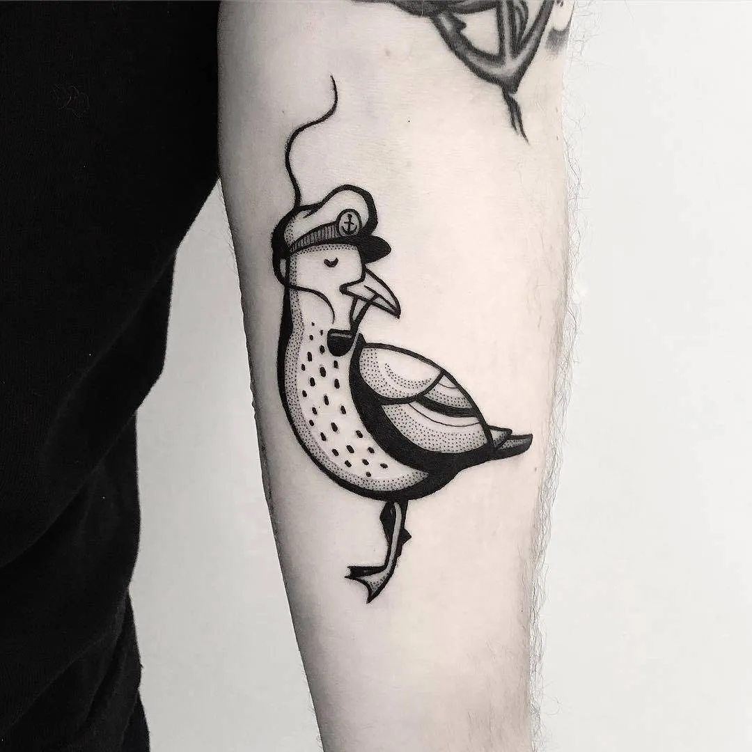 Artista de tatuagem Pulled Poltergeist, estilo black graphic tattoo | Malmo, Suécia