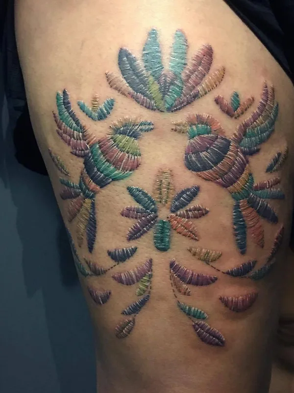 color illustrative Tatuaggio su thigh #30012 | Tatuatore Tabata