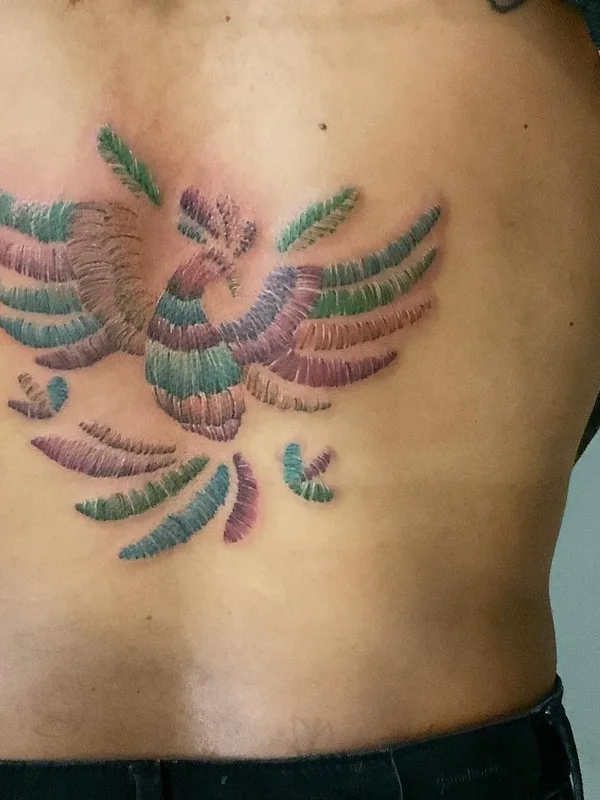 color illustrative Tatuaggio su upper back #30016 | Tatuatore Tabata