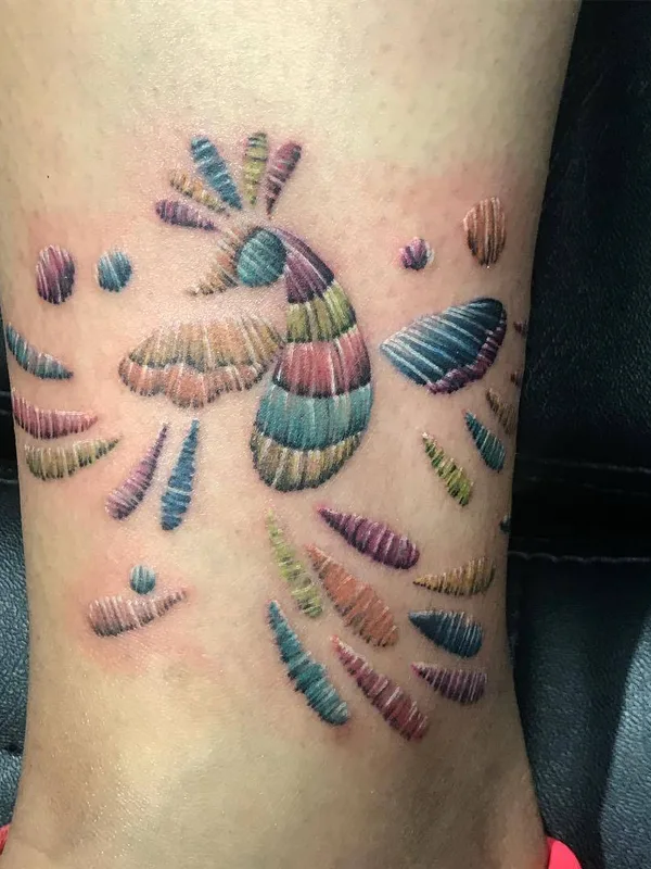 color illustrative Tatuaggio su ankle #30017 | Tatuatore Tabata