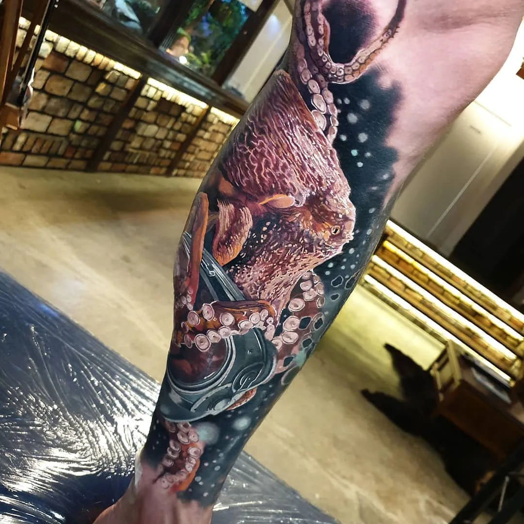 Artista di tattoo Nick Noonan, colore, tattoo realistico nero e grigio | Nuova Zelanda, Auckland