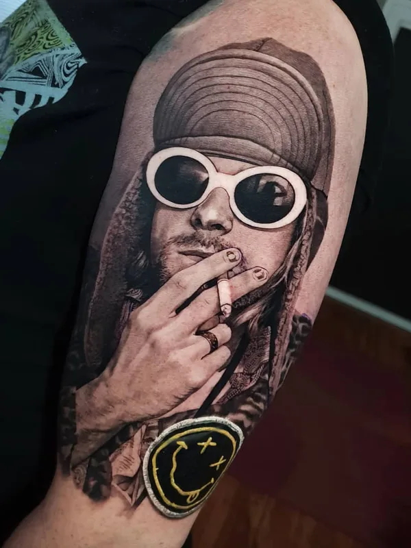black and grey realism 纹身 在 upper arm #30112 | 纹身师 Nick Noonan