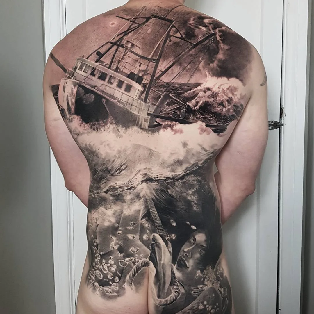 Artista di tattoo Nick Noonan, colore, tattoo realistico nero e grigio | Nuova Zelanda, Auckland