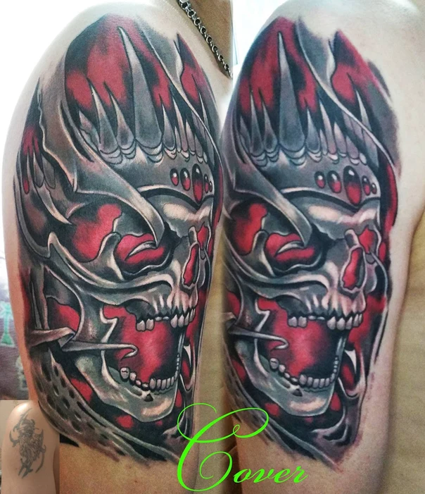 Биомеханика Skull tattoo на Плечо