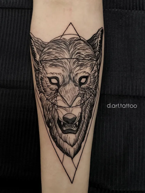 black and grey blackwork tattoo on forearm #35820 | Tattoo Artist Дмитрий D.Art